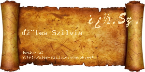Éles Szilvia névjegykártya