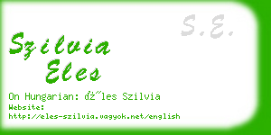 szilvia eles business card